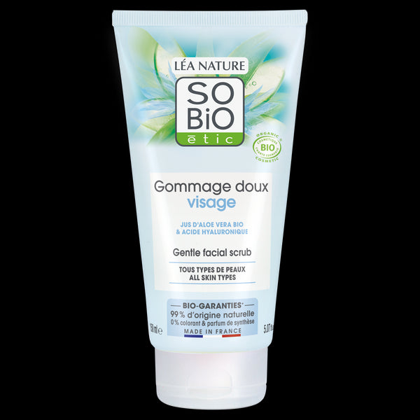 SO’BiO étic Peeling jemný pro časté použití Aloe vera hydratační BIO (150 ml)