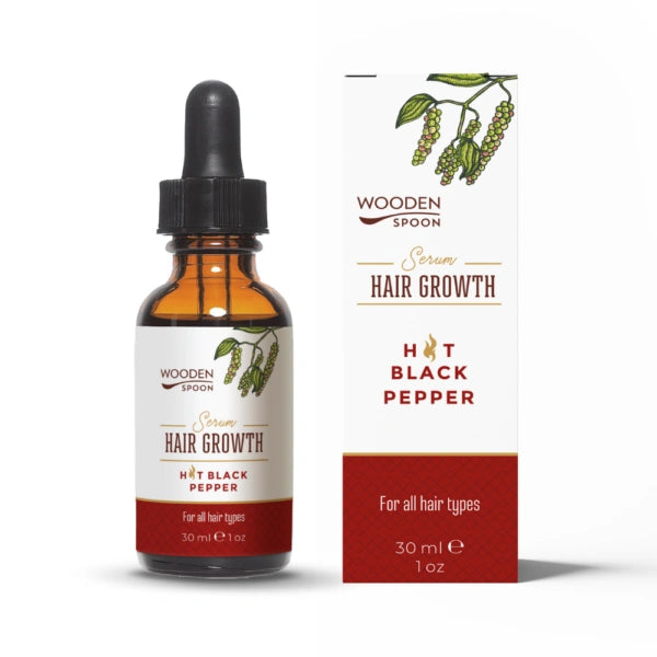 Wooden Spoon Sérum na růst vlasů s černým kořením BIO (30 ml)