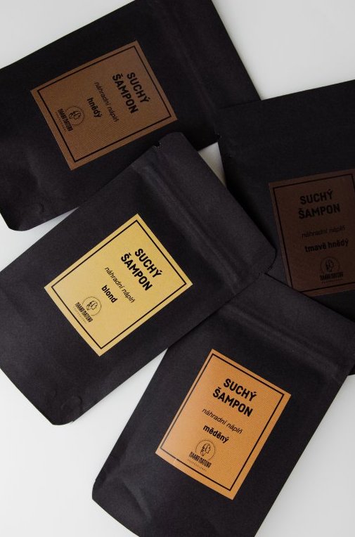 Haaro Naturo Suchý šampon HNĚDO ČERNÝ - náhradní náplň (50 g)