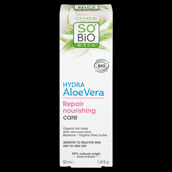 SO’BiO étic Péče výživná reparační s Aloe vera pro citlivou pleť BIO (50 ml)
