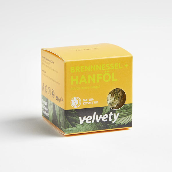 Velvety Koupelová bomba s konopným olejem - Pačule & grapefruit (50 g)