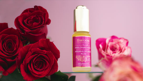 Saloos Pleťový olej Královská péče Argan & Opuncie BIO – Růže (20 ml)