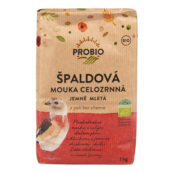 210080 Mouka špaldová celozrnná jemně mletá 1 kg BIO PROBIO-2