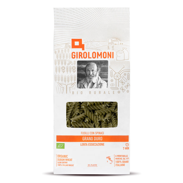 260154 Těstoviny fusilli semolinové se špenátem 500 g BIO GIROLOMONI-1