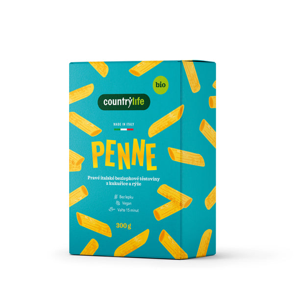 Country Life Těstoviny penne kukuřično-rýžové BIO (300 g)