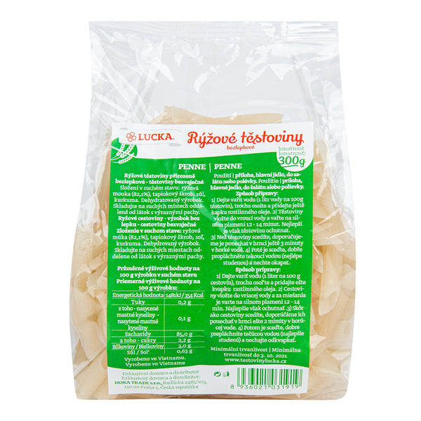 263012 Těstoviny penne rýžové bezlepkové 300 g LUCKA-2