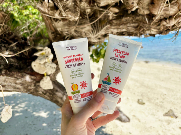Wooden Spoon Opalovací tělové mléko v tubě Baby & Family SPF 50 BIO