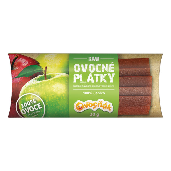 332064 Plátky ovocné jablko 100 % 20 g OVOCŇÁK-1