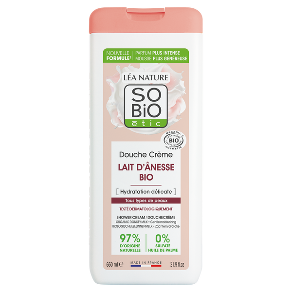 SO’BiO étic Krém sprchový jemně hydratační s oslím mlékem BIO (650 ml)