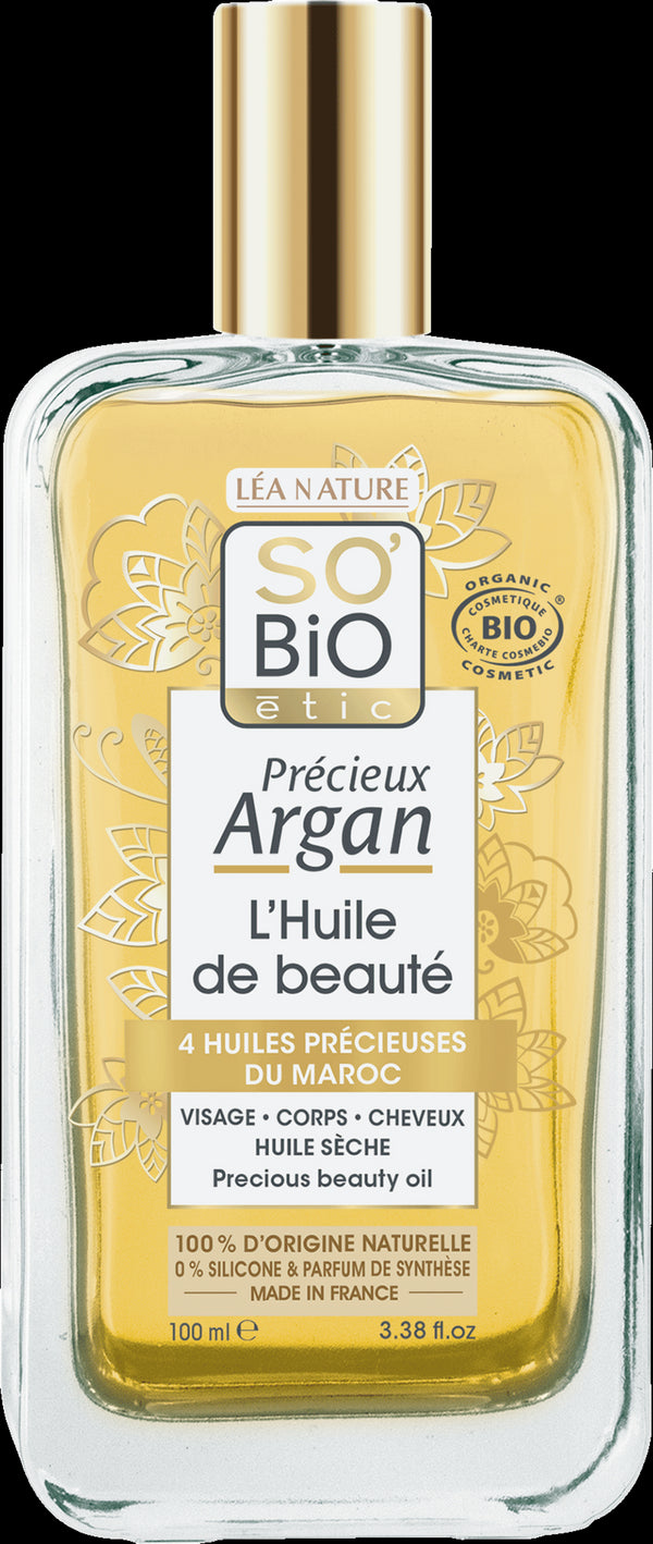 SO’BiO étic Précieux Argan Pěstící olej na tělo, tvář i vlasy BIO (100 ml)
