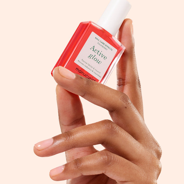 Manucurist Green Pečující schnoucí lak na nehty Active Glow - Raspberry (15 ml)