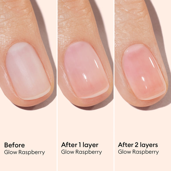 Manucurist Green Pečující schnoucí lak na nehty Active Glow - Raspberry (15 ml)