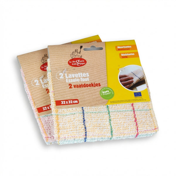 La Droguerie Ecologique by Ecodis Sada univerzálních utěrek z recyk. vláken (2 ks)