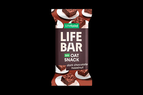 Lifefood Lifebar Oat snack Dark chocolate Hazelnut BIO (40 g)