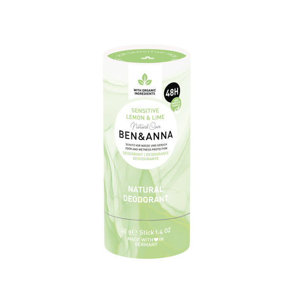 Ben & Anna Tuhý deodorant Sensitive (40 g) - Citrón a limetka