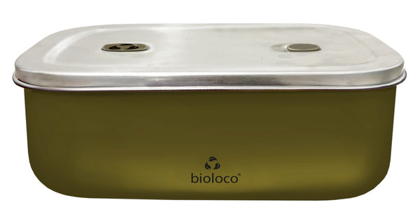 Bioloco Nerezový svačinový box (800 ml) - Khaki