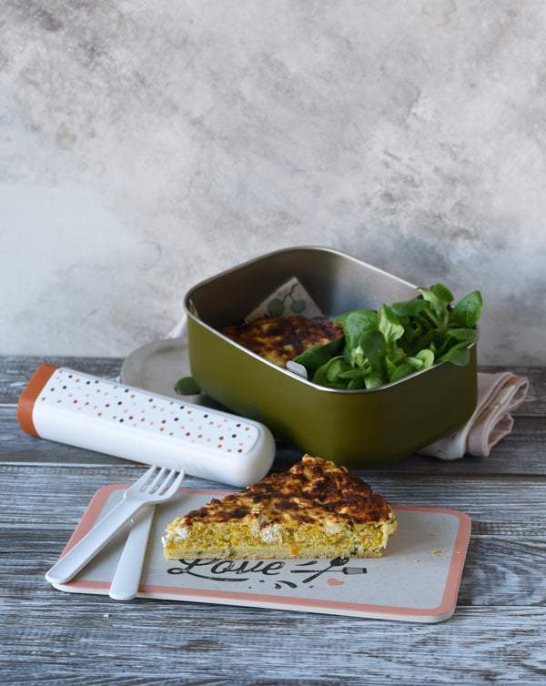 Bioloco Nerezový svačinový box (800 ml) - Khaki