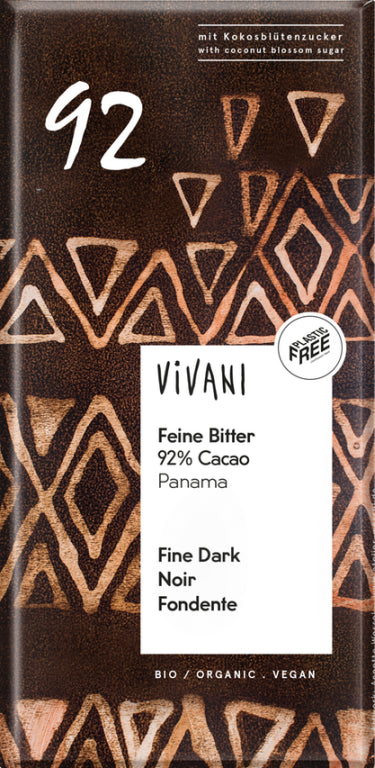 Vivani Tmavá čokoláda 92% Panama BIO (80 g)