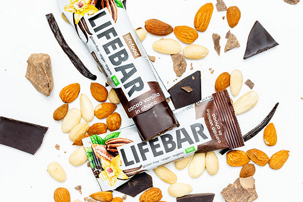 Lifefood Lifebar InChoco Tyčinka vanilková s kakaovými boby RAW BIO (40 g)