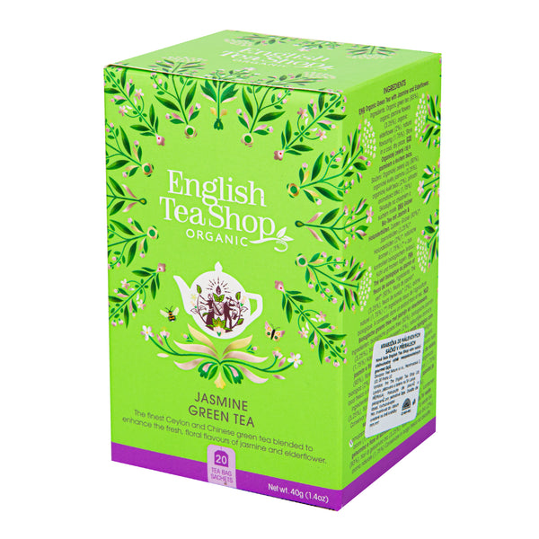 510338 Čaj Zelený s jasmínem a květem bezu 20 sáčků BIO ENGLISH TEA SHOP-2