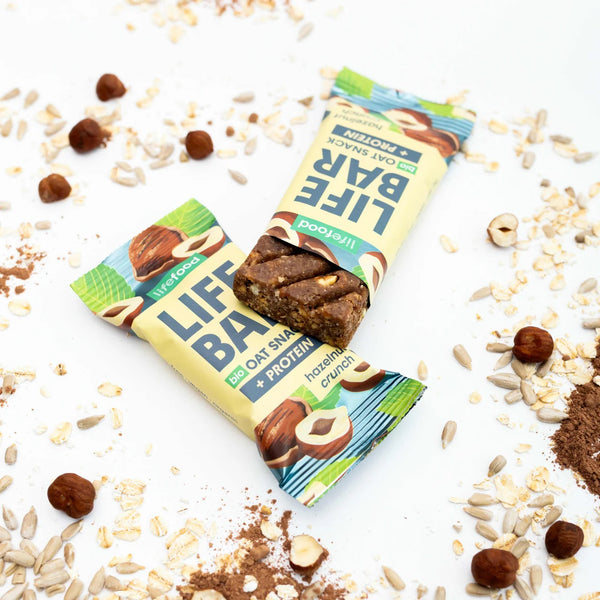 Lifefood Tyčinka Lifebar Oat Snack Protein Hazelnut Crunch BIO (40 g)