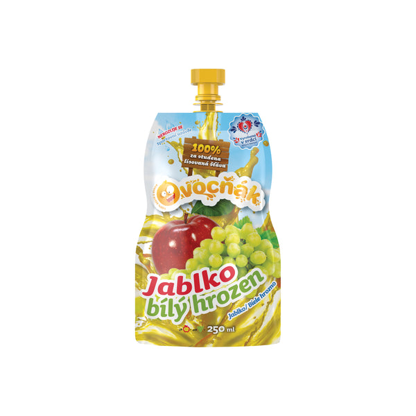 552088 Mošt ovocný jablko-bílý hrozen 250 ml OVOCŇÁK-1