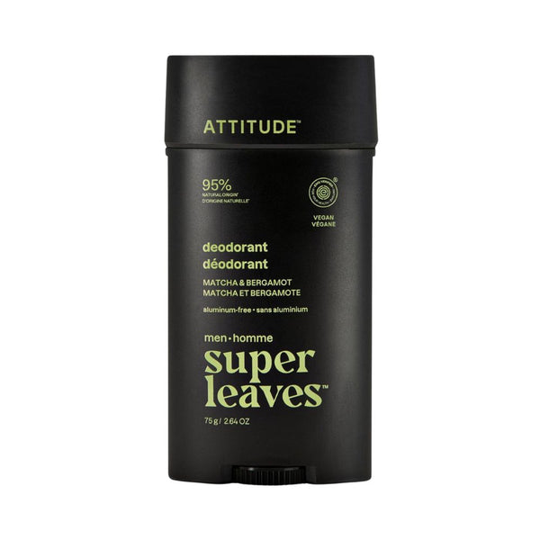 Attitude Pánský deodorant Super Leaves - Matcha & Bergamot (75 g)