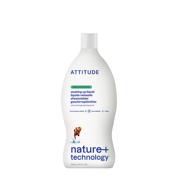 Attitude Prostředek na mytí nádobí s vůní zeleného jablka a bazalky (700 ml)