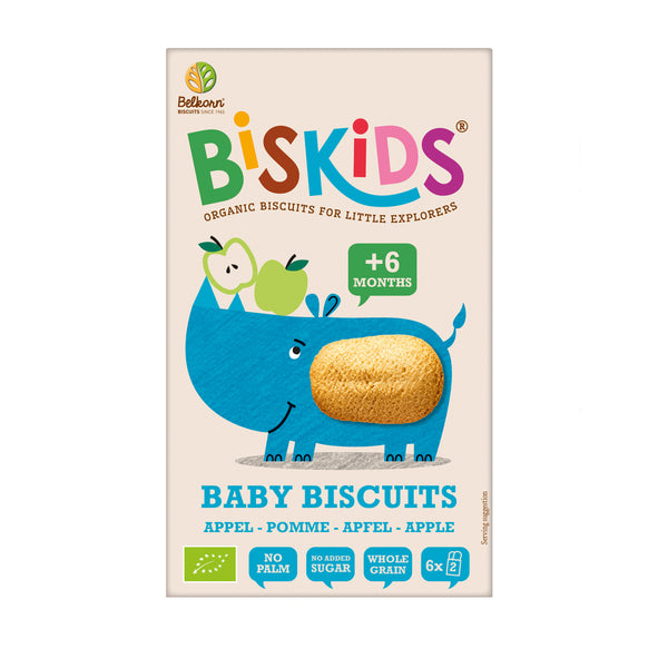 630277 Sušenky měkké dětské s jablečnou šťávou bez přidaného cukru 6M+ 120 g BIO BISKIDS-1