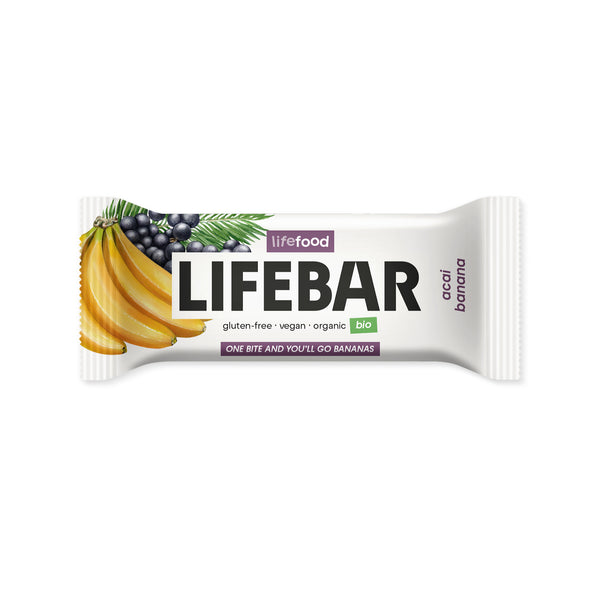 630285 Tyčinka Lifebar banánová s acai RAW 40 g BIO LIFEFOOD-1