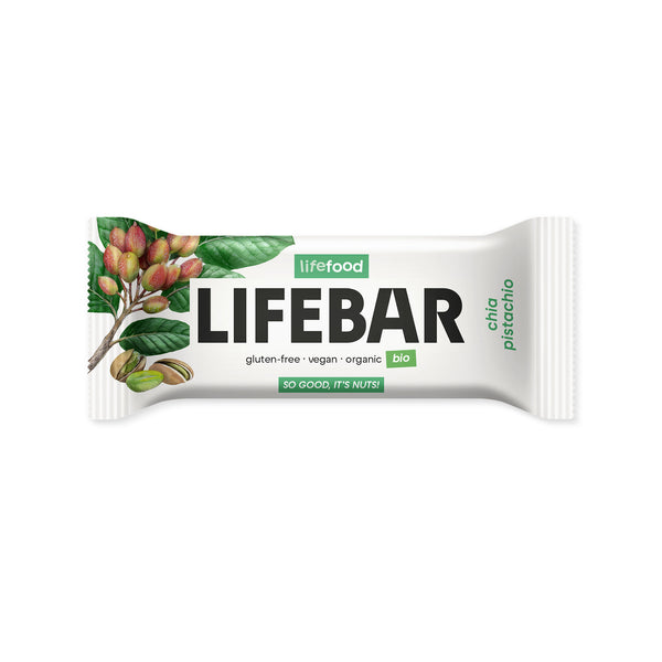 630287 Tyčinka Lifebar pistáciová s chia RAW 40 g BIO LIFEFOOD-1