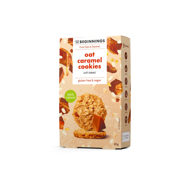 632249 Sušenky ovesné proteinové s karamelem 80 g THE BEGINNINGS-1
