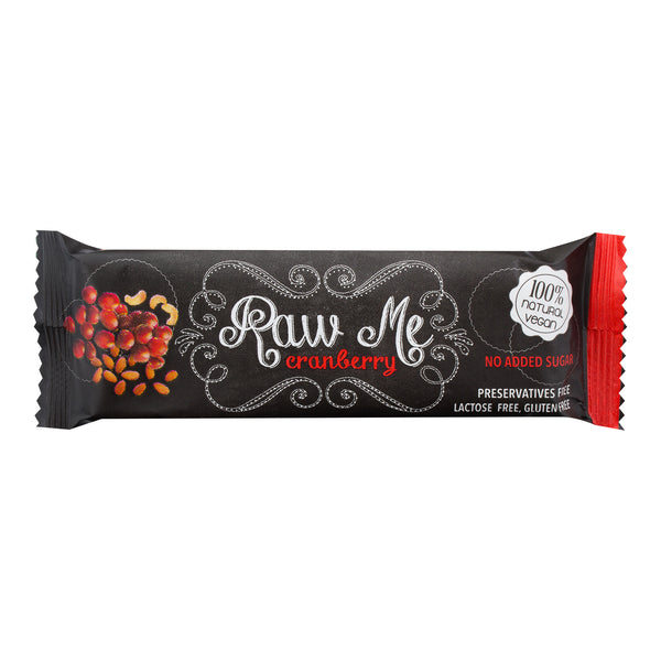 633059 Tyčinka ovocná s příchutí brusinky 45 g RAW ME-1