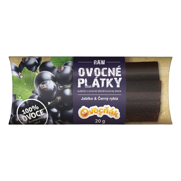662212 Plátky ovocné jablko-černý rybíz 20 g OVOCŇÁK-1