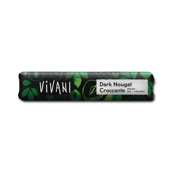 Vivani Čokoládová tyčinka s tmavým nugátem a krokantem BIO (35 g)
