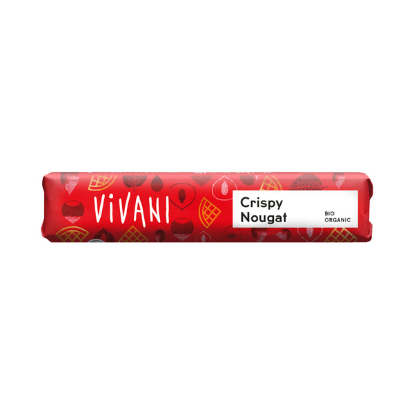 Vivani Tyčinka mléčná čokoláda nugát-oplatka BIO (40 g)
