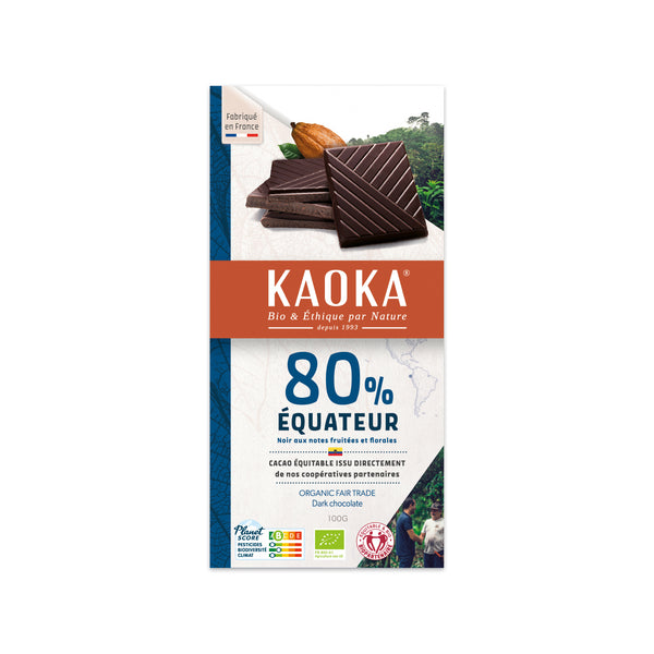 665299 Čokoláda hořká Ekvádor 80 % 100 g BIO KAOKA-1