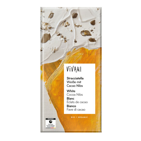 665379 Čokoláda bílá s kakaovými boby Stracciatella 80 g BIO VIVANI-1