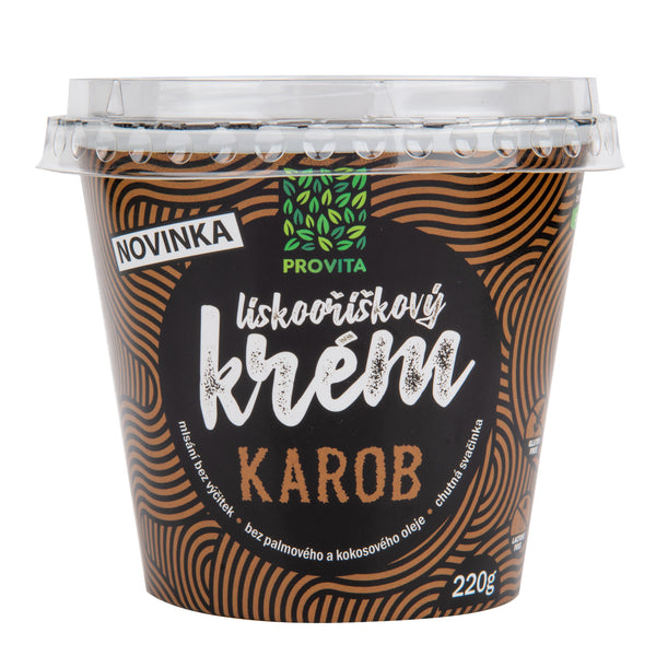 713073 Krém lískooříškový karob 220 g PROVITA-1