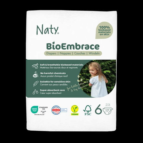 Naty BioEmbrace Ekoplenky XL 16+ kg - vel. 6 (17 ks)