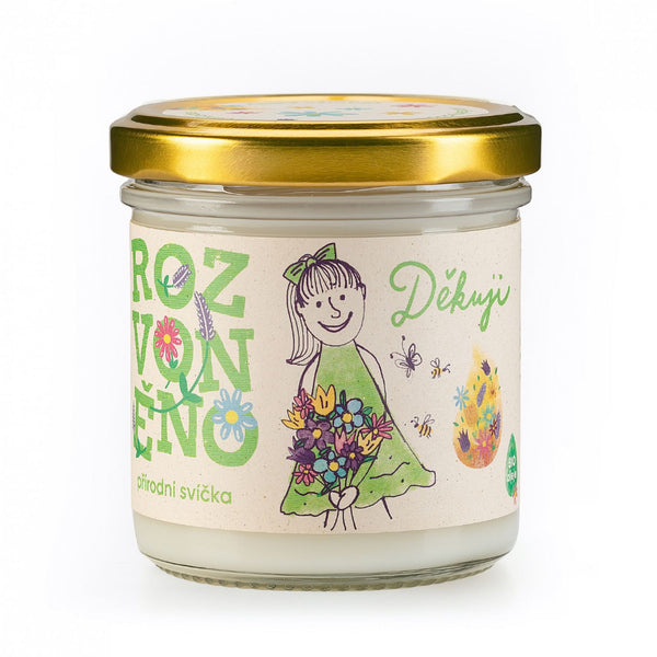 Rozvoněno Vonná svíčka - Děkuji (130 ml)