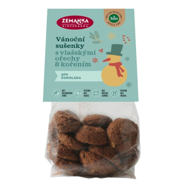 Zemanka Vánoční sušenky s vlašskými ořechy a kořením BIO (100 g)