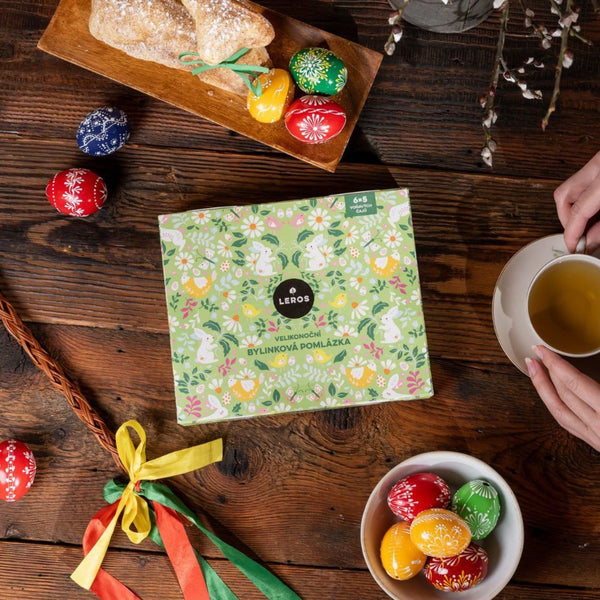 LEROS Dárková sada Velikonoční bylinková pomlázka - nálev. sáčky (6 x 5 ks)