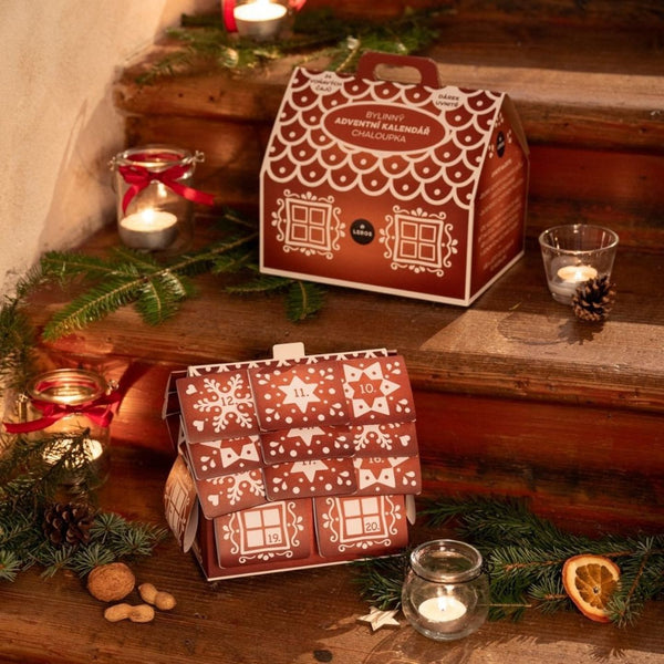 LEROS Bylinný adventní kalendář Chaloupka - nálev. sáčky (24 ks)
