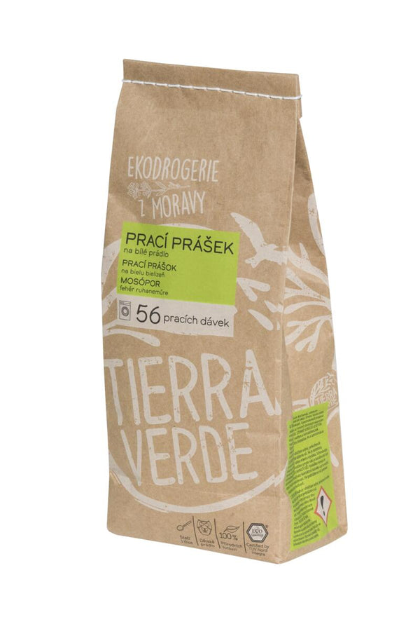 Tierra Verde Prací prášek na bílé prádlo a látkové pleny