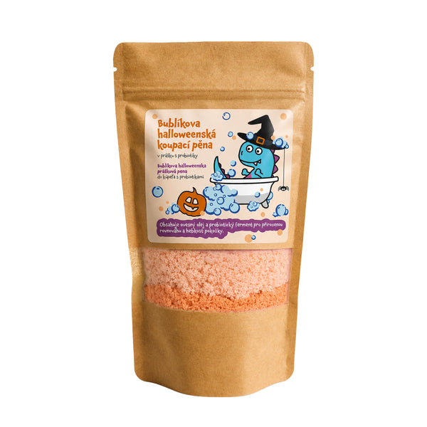 903785 Pěna koupací v prášku Bublíkova halloweenská s probiotiky 160 g PURE HARMONY-1