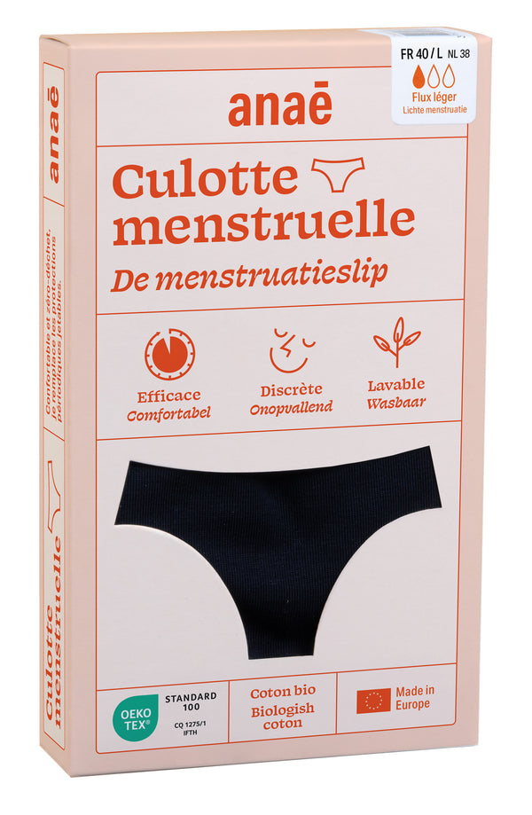 Anaé by Ecodis Menstruační kalhotky Panty na slabou menstruaci - černé