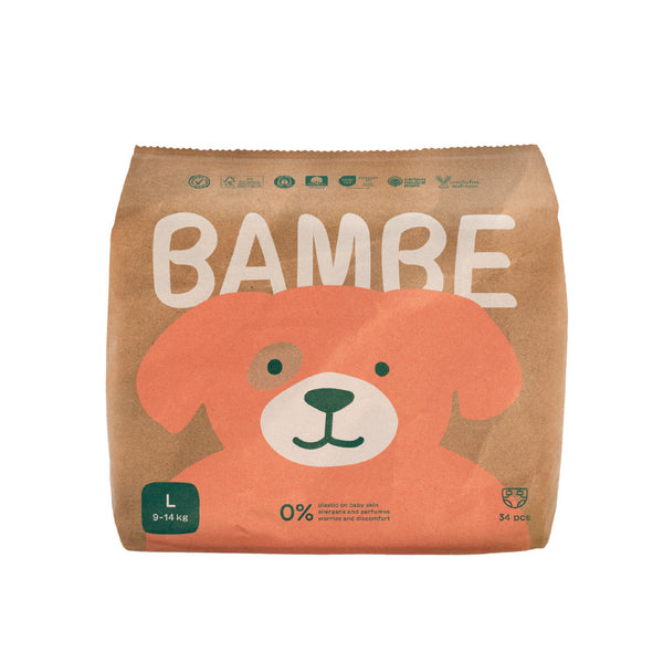 Bambe Ekoplenky - vel. L (9 - 14 kg) (34 ks)