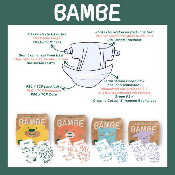 Bambe Ekoplenky - vel. L (9 - 14 kg) (34 ks)