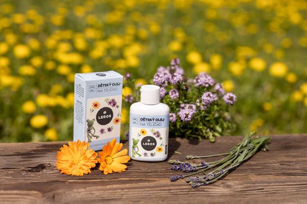 LEROS Dětský olej na tělíčko BIO (100 ml)